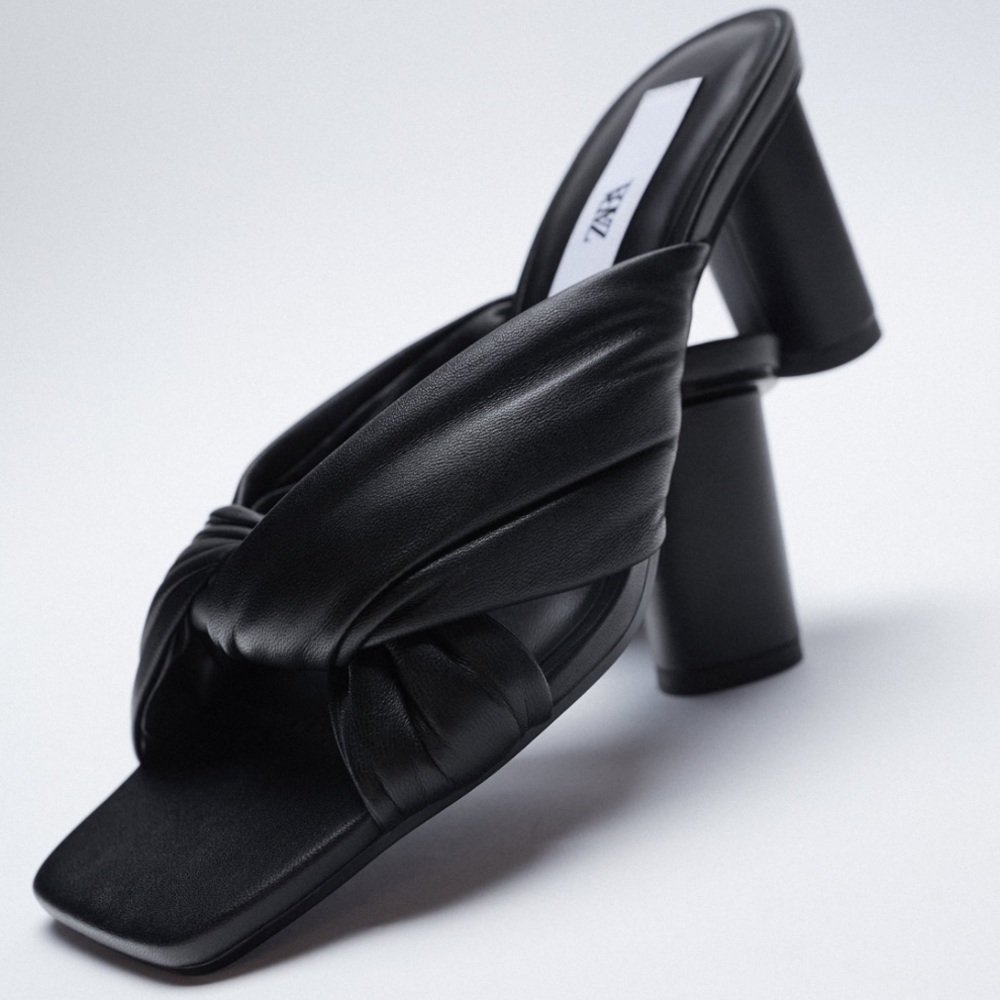 ZARA Quilted Leather Mules